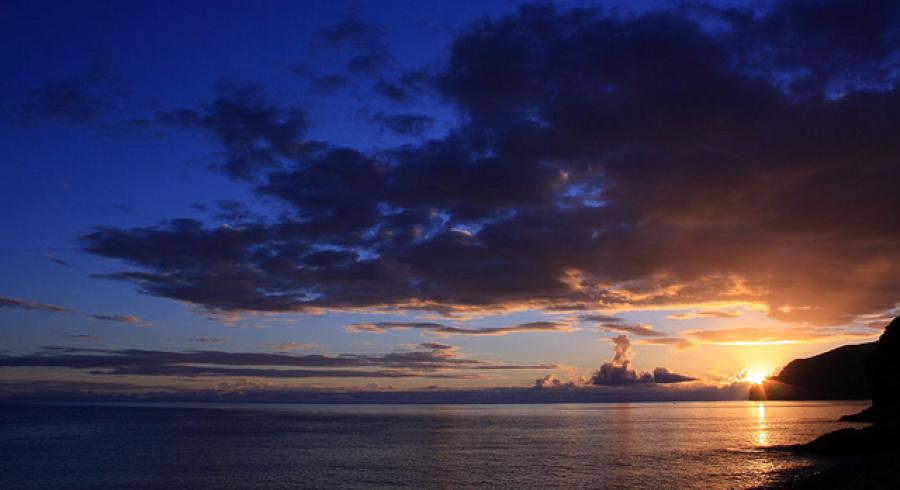 Atardecer en Isla Robinson Crusoe. Belleza única.